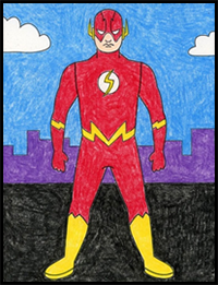 How to Draw Flash: Easy Step-by-Step Art Lesson for Kids