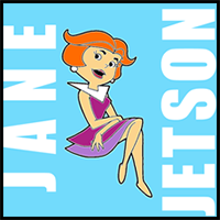 How to draw Jane Jetson from The Jetsons with easy step by step drawing tutorial