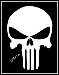 How to Draw the Punisher Skull