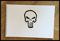 How to Draw the Punisher Logo (Skull) | Easy Marvel Drawing Ideas for Kids and Beginners
