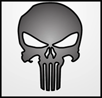 How to Draw PUNISHER SKULL