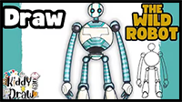 How to Draw Roz from The Wild Robot Movie - Easy Step-By-Step!