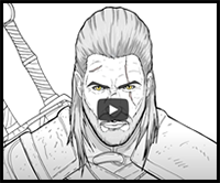 How to Draw Geralt of Rivia | Step by Step | The Witcher