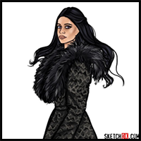 How to Draw Yennefer of Vengerberg from Netflix Series
