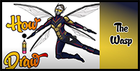 How I Draw WASP from the MARVEL MCU
