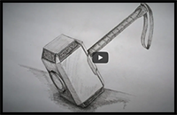 Mjölnir How to draw Thor's Hammer