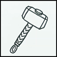 How to Draw Thor’s Hammer | Step by Step