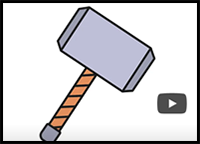 How to Draw Thor’s Hammer | Mjolnir