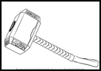 How to Draw Thor's Hammer