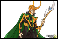 How to Draw Loki from Thor