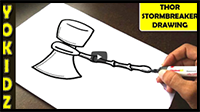 How to Draw Thor Stormbreaker Easy
