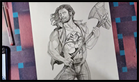 How to Draw THOR with Stormbreaker Easy Drawing Tutorial