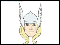 how to draw thor face