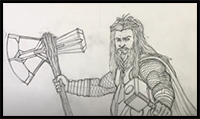How to Draw THOR (Avengers: Endgame) | Narrated Easy Step-by-Step Tutorial