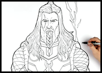 How to Draw Thor (Endgame) | Step by Step | Avengers