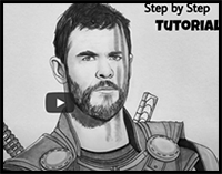 How to Draw Thor Step by Step - Thor Ragnarok