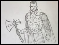 How to Draw THOR (Avengers: Infinity War) | Narrated Easy Step-by-Step Tutorial