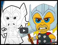 How to Draw THOR Chibi Style