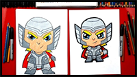How to Draw Cartoon Thor