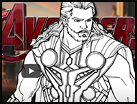 How to Draw THOR (Avengers) | Narrated Easy Step-by-Step Tutorial