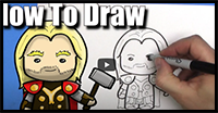 How to Draw Thor - EASY Chib