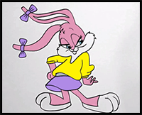 How to Draw BABS BUNNY | TINY TOON ADVENTURES