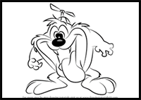 How to Draw Dizzy Devil from Tiny Toon Adventures
