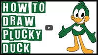 How to Draw Plucky Duck Speed Drawing Expert