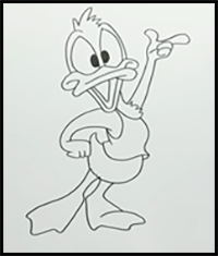 How to Drawing Plucky Duck - Tiny Toon Adventures