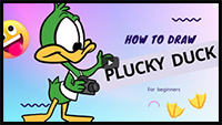 How to Draw "Plucky Duck" from Looney Tunes