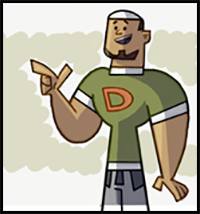 How to Draw Dj, from Total Drama Island