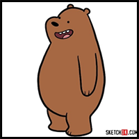 How to Draw Grizz Full Growth | We Bare Bears
