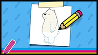 How to Draw Ice Bear from We Bare Bears