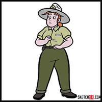 How to Draw Ranger Tabes | We Bare Bears