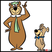How to Draw Yogi Bear and Boo-Boo Bear