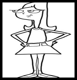 How to draw Candace : Phineas and Ferb Step by Step Drawing Lessons