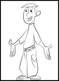 How to Draw Ron Stoppable from Kim Possible