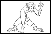 How to Draw Monkey Fist from Kim Possible