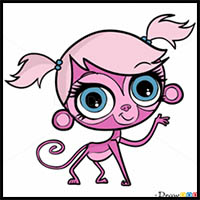 How to Draw Minka Mark, Littlest Pet Shop