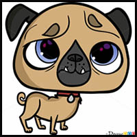 How to Draw Pug, Littlest Pet Shop