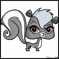 How to Draw Pepper Mildred Clark, Littlest Pet Shop