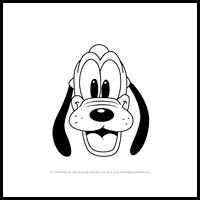how to draw pluto's face from mickey mouse clubhouse