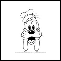 how to draw goofy's face from mickey mouse clubhouse