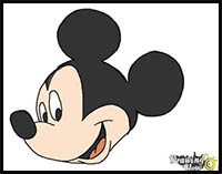 how to draw mickey mouse step by step