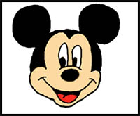 how to draw mickey mouse