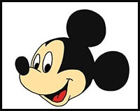 how to draw mickey mouse
