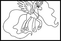 how to draw princess celestia from my little pony
