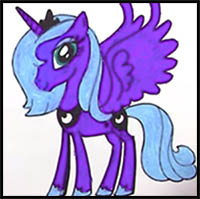 how to draw princess luna