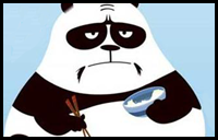 How to Draw Panda from Skunk Fu with Easy Step by Step Drawing Tutorial 