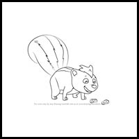 how to draw skunk from paw patrol